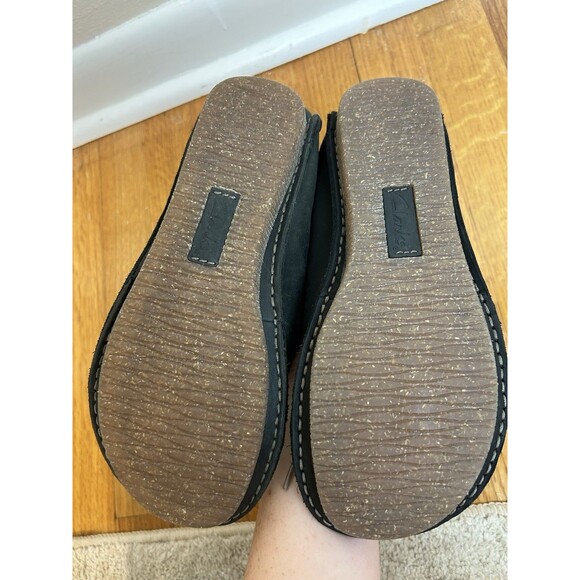 Clarks Moccasin Lace-up Shoe Janey Mae Black Leather Women's 6.5 Eu 37 - Picture 2 of 5